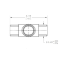 734C - Flush Tee - Channel Tube to Round Tube