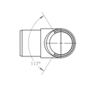 734C - Flush Tee - Channel Tube to Round Tube