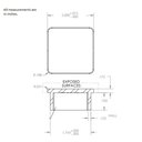 650 - Flush End Cap for Square Tube