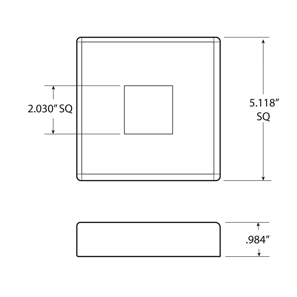 540SQ - Flange Canopy for Square Tube