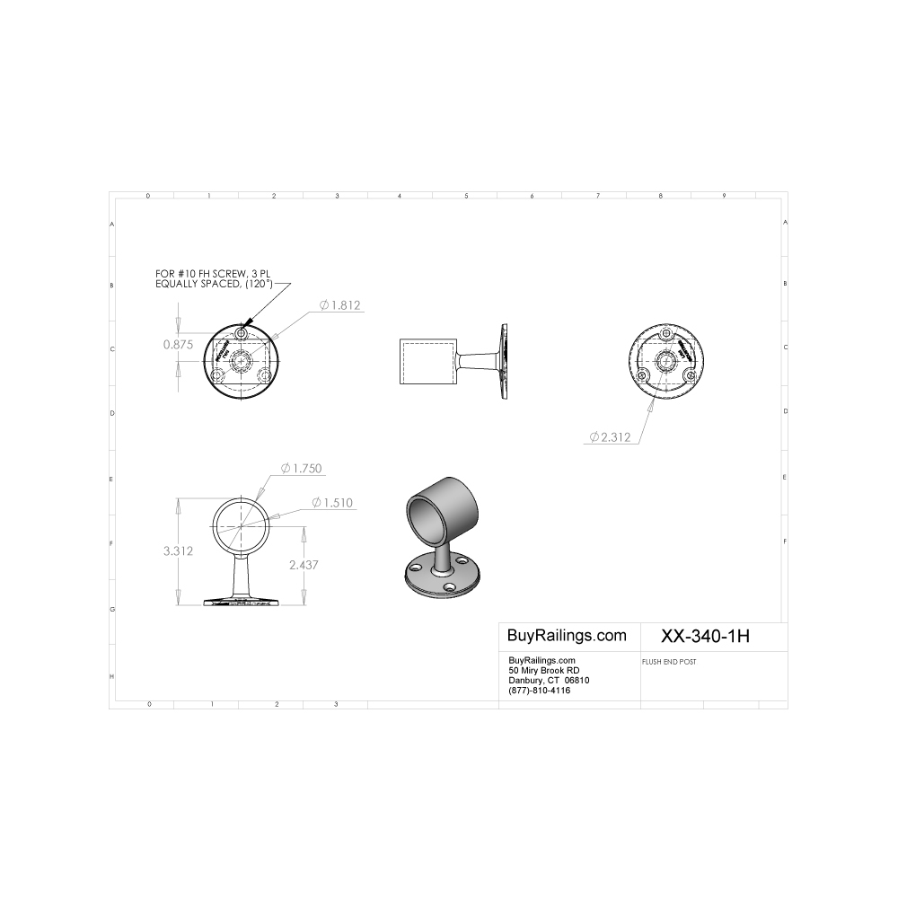 340 - Flush End Post