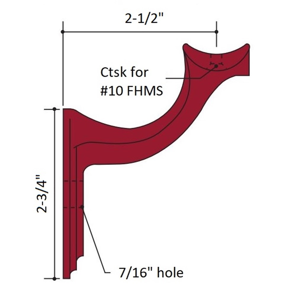 382BRKT - Handrail Bracket - Steel