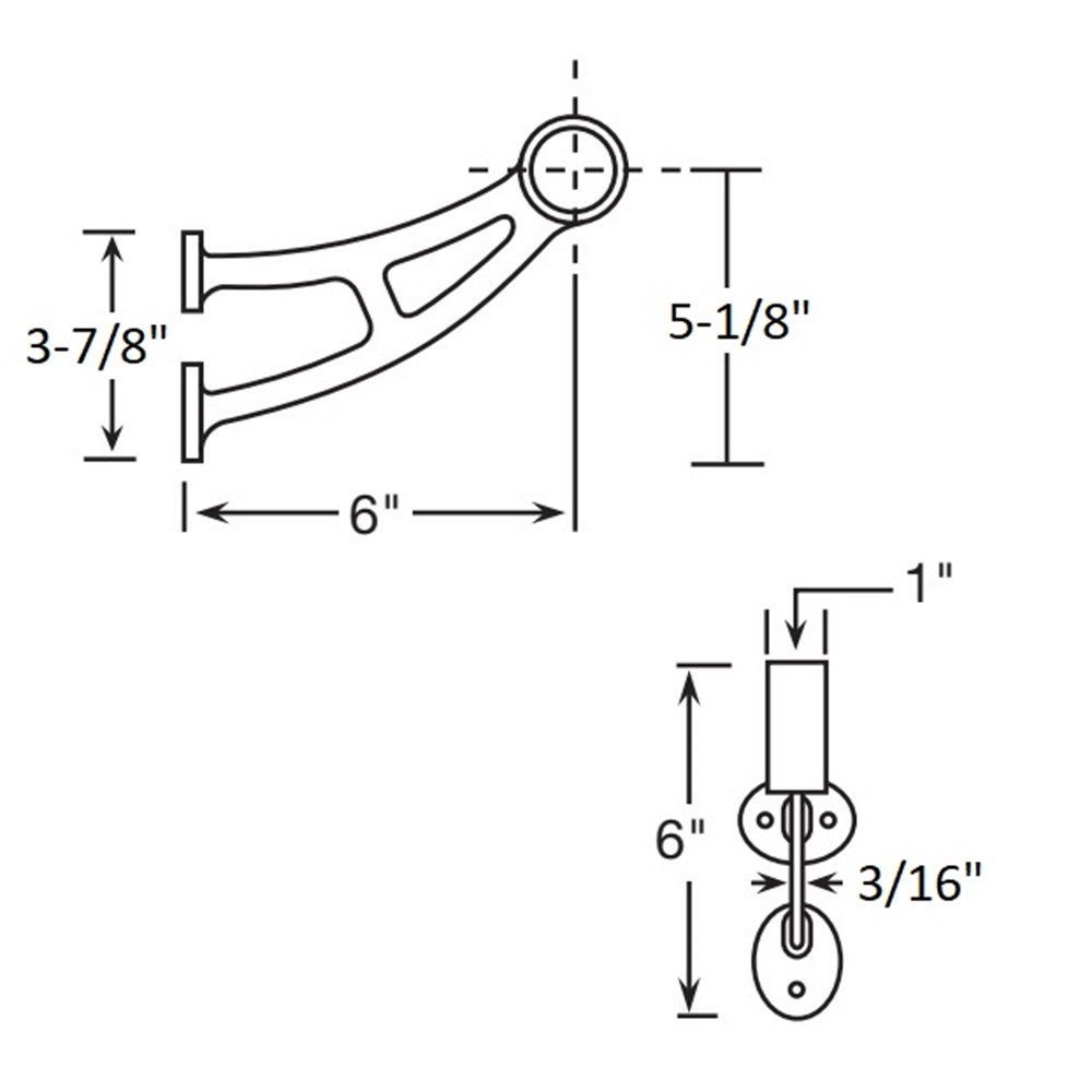 402 - Bar Footrail Mount Bracket