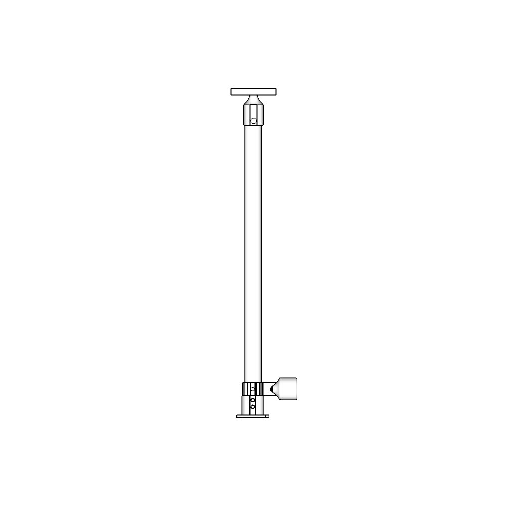 C483/36/F - Prefabricated Floor Mount Post, 36"H, for 1/8" or 3/16" Cable