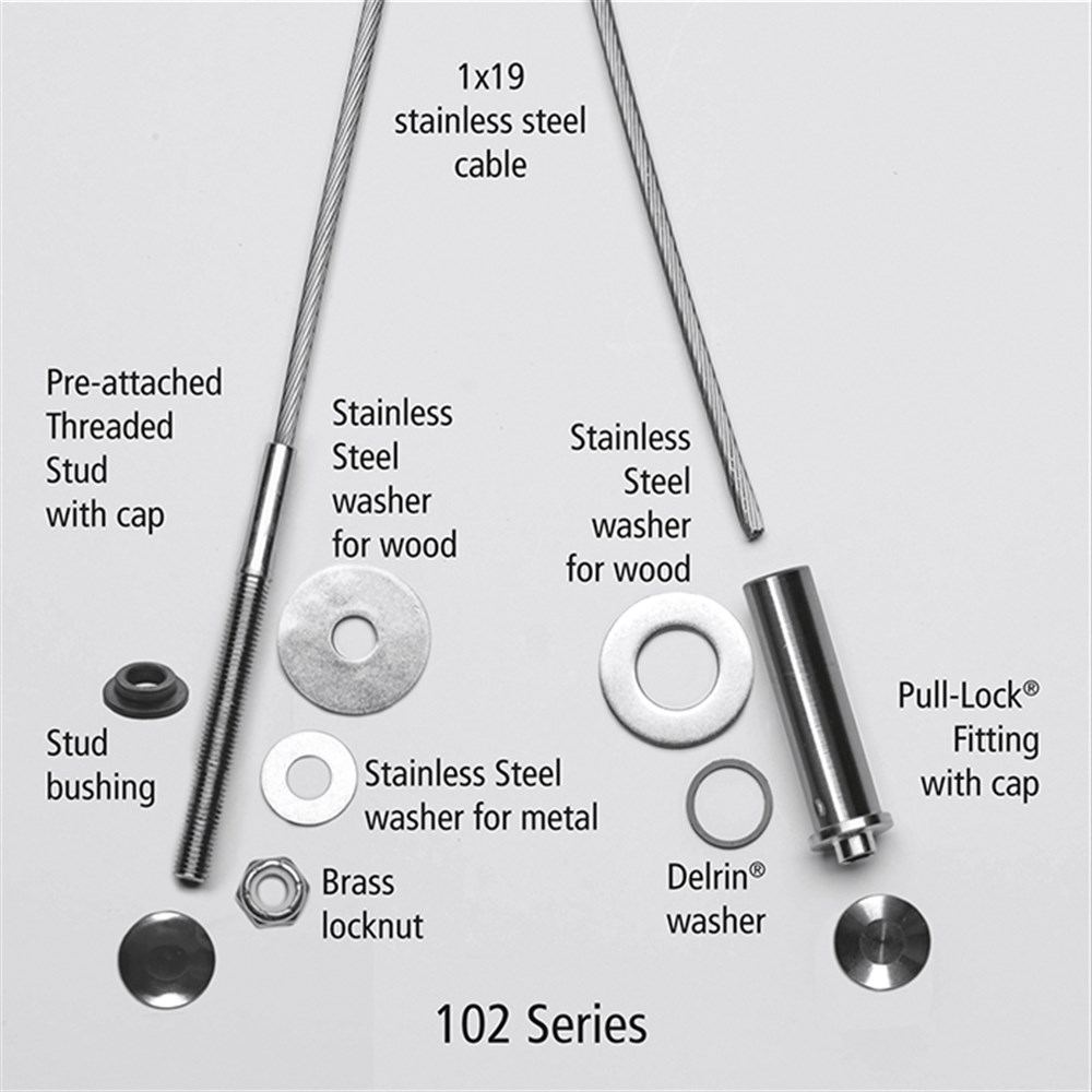 CA102-MD - 3/16" Basic Cable Rail Kit - 102 Series for Wood and Metal Posts