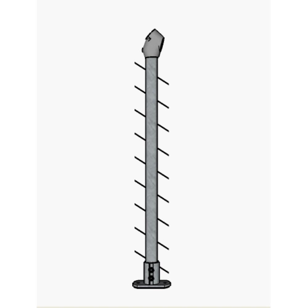 CA114ID/36/F - 36" Floor Mount Cable Post in Galvanized Steel