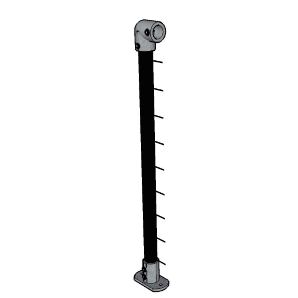 CA114ID/36/F - 36" Floor Mount Cable Post in Galvanized Steel