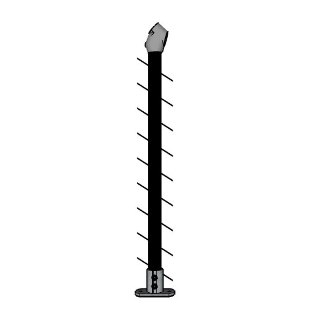 CA114ID/36/F - 36" Floor Mount Cable Post in Galvanized Steel