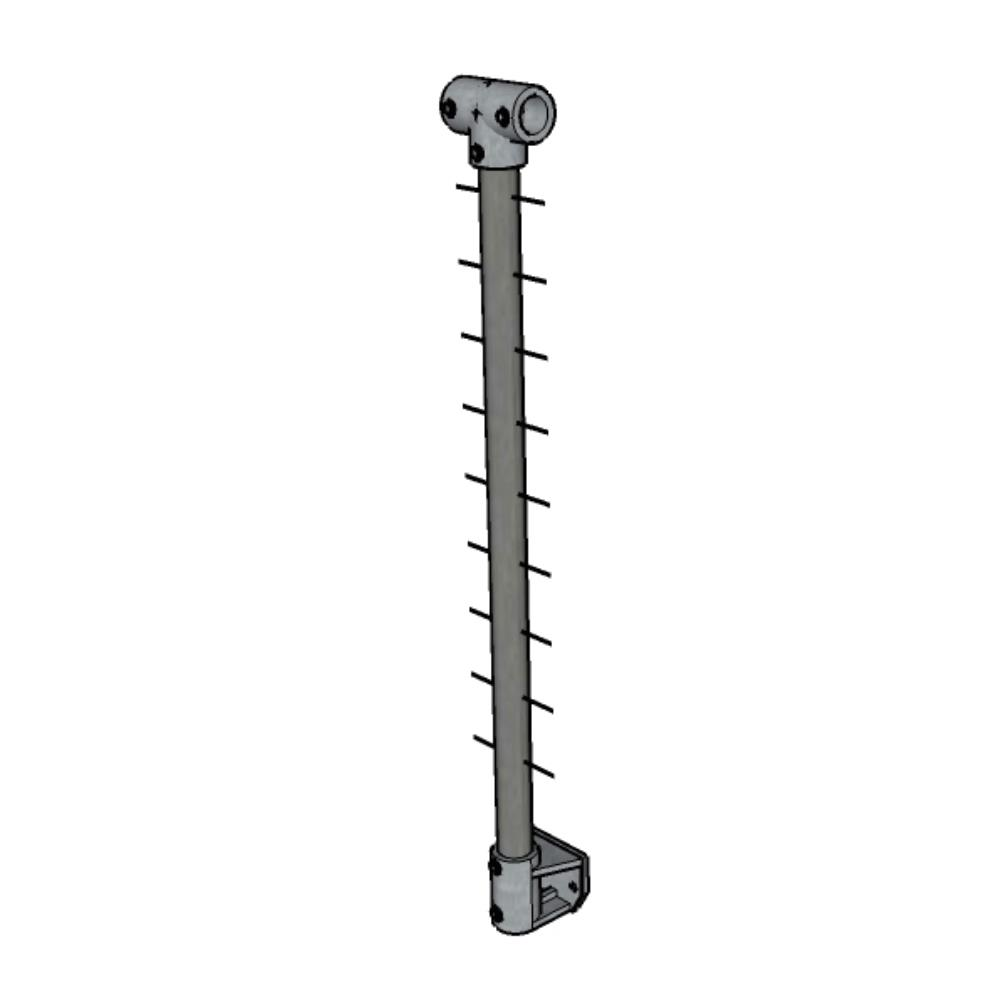 CA114ID/36/W - 36" Fascia Mount Cable Post in Galvanized Steel