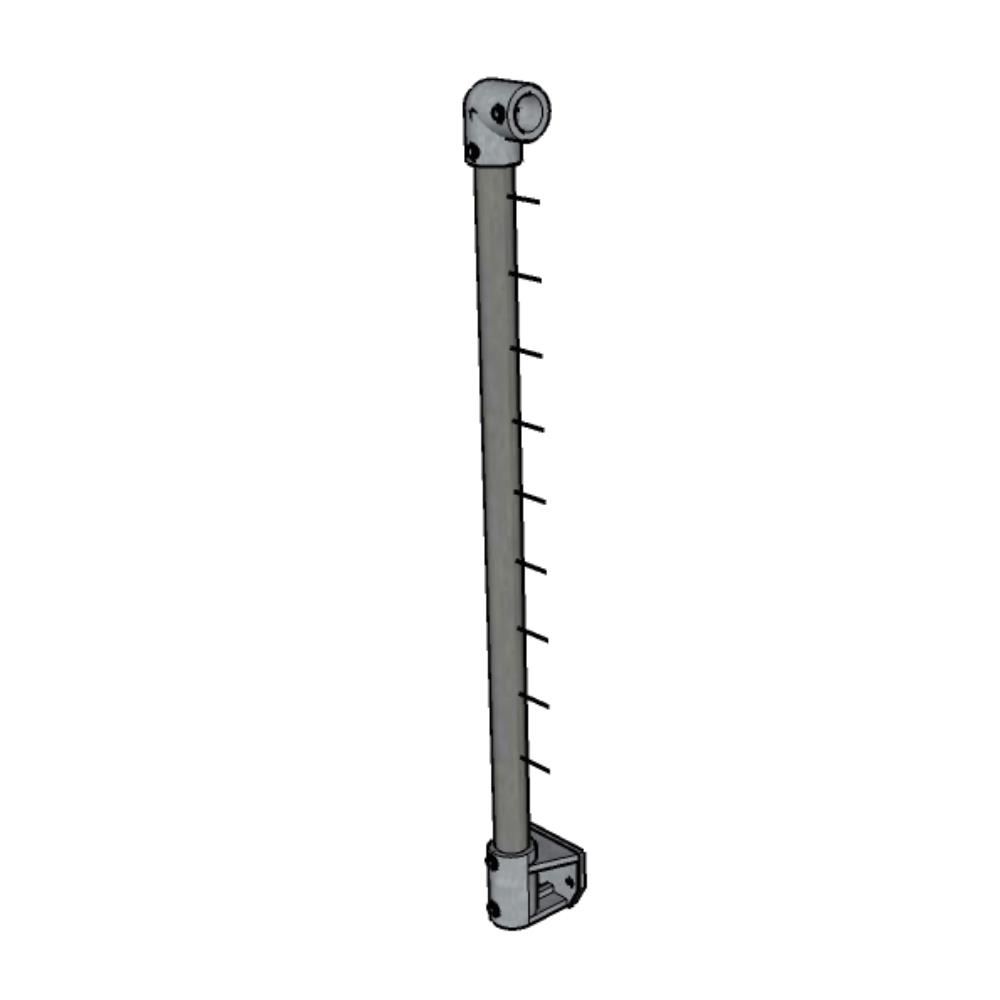 CA114ID/36/W - 36" Fascia Mount Cable Post in Galvanized Steel