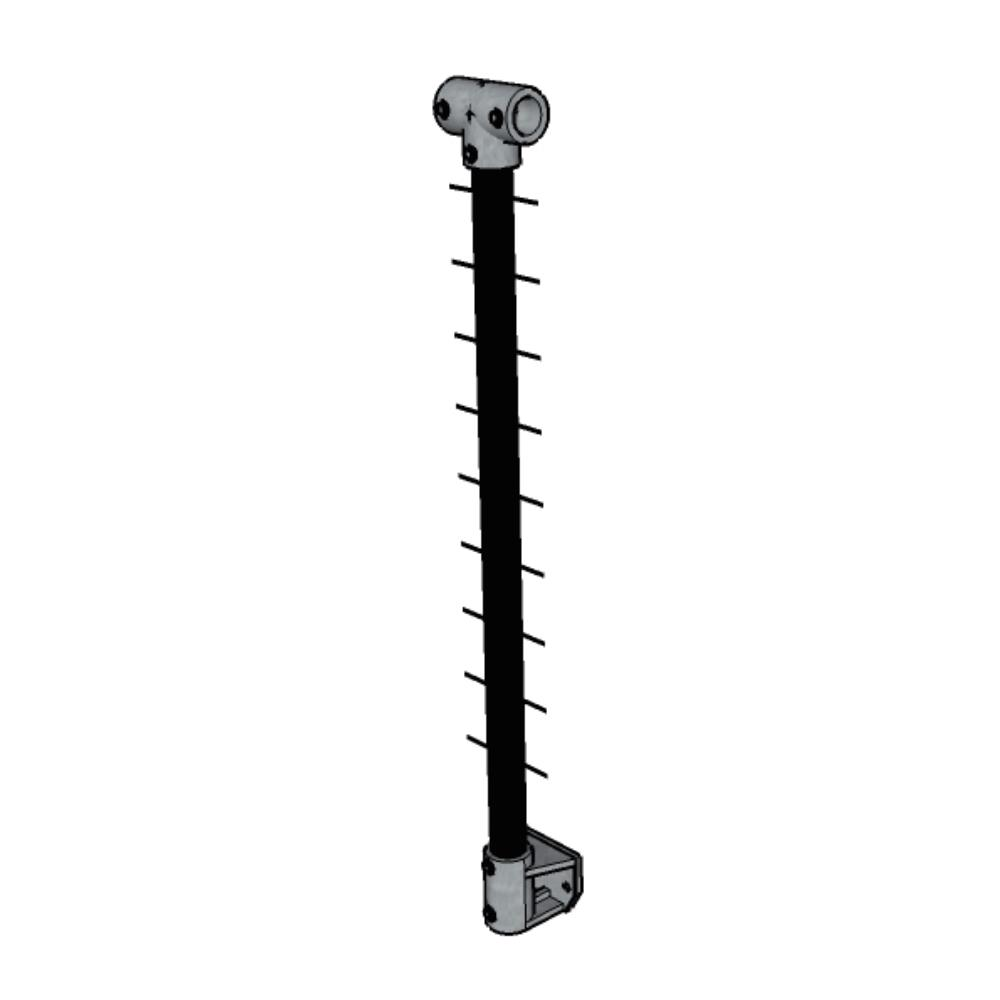 CA114ID/36/W - 36" Fascia Mount Cable Post in Galvanized Steel