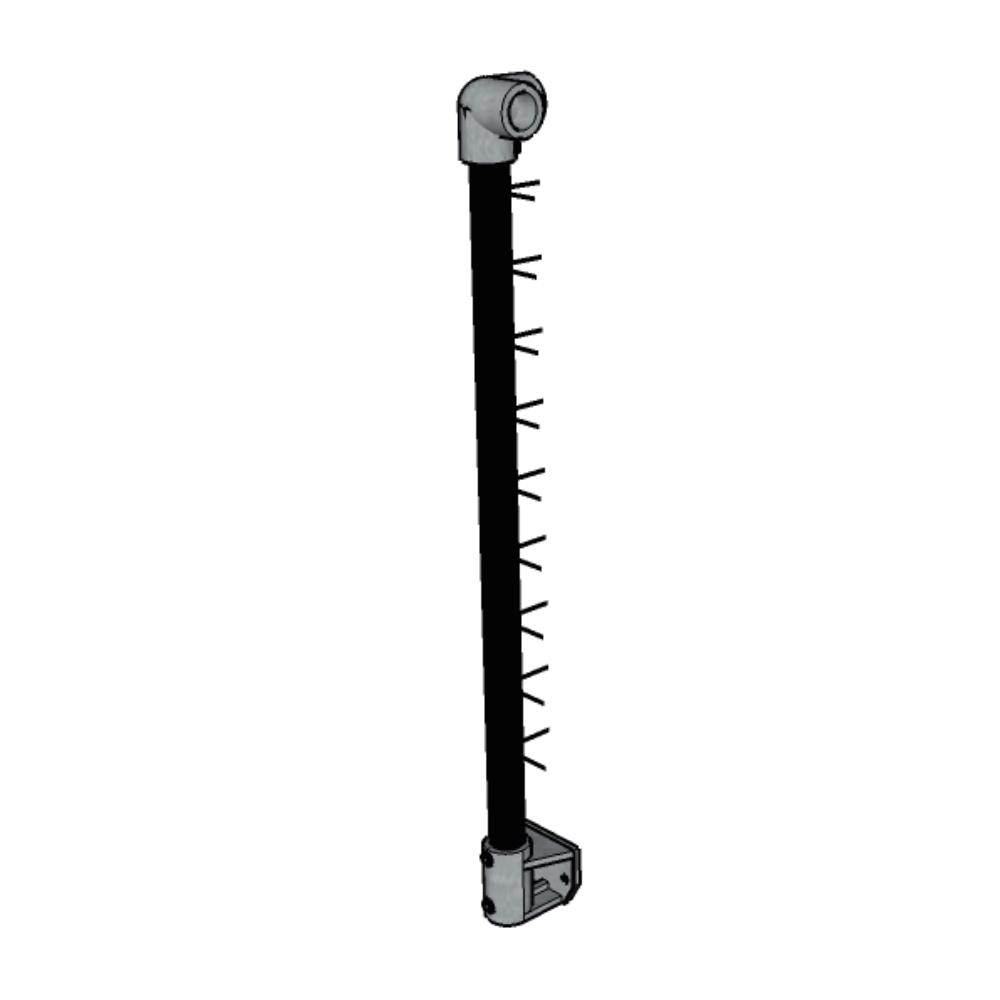 CA114ID/36/W - 36" Fascia Mount Cable Post in Galvanized Steel