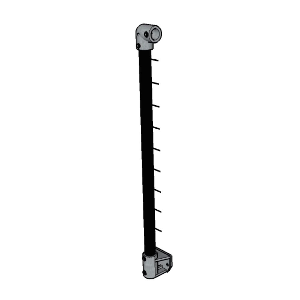 CA114ID/36/W - 36" Fascia Mount Cable Post in Galvanized Steel