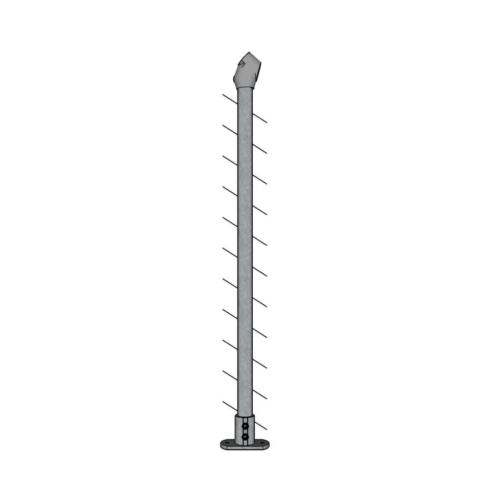 CA114ID/42/F - 42" Floor Mount Cable Post in Galvanized Steel