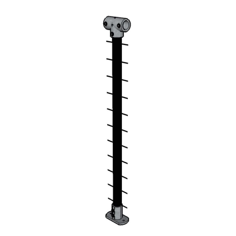 CA114ID/42/F - 42" Floor Mount Cable Post in Galvanized Steel