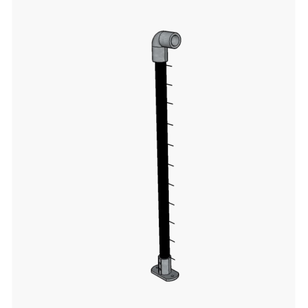 CA114ID/42/F - 42" Floor Mount Cable Post in Galvanized Steel