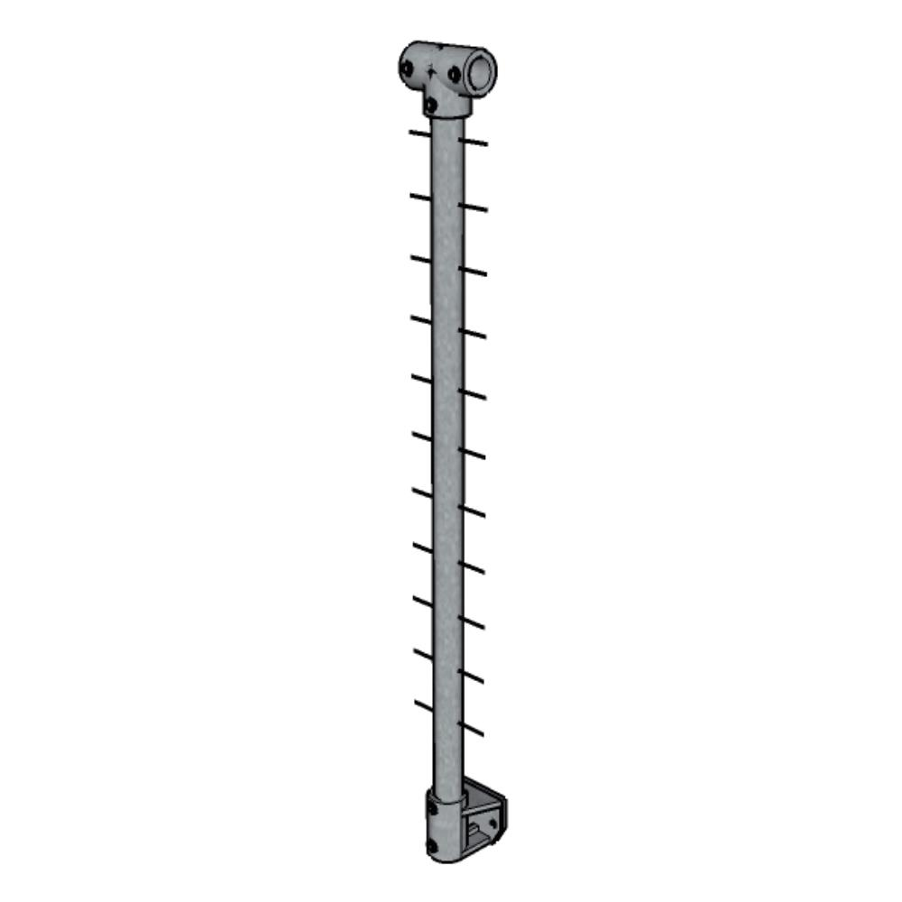 CA114ID/42/W - 42" Fascia Mount Cable Post in Galvanized Steel