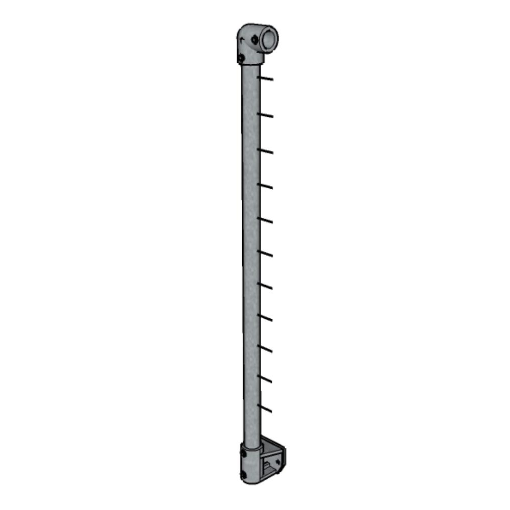 CA114ID/42/W - 42" Fascia Mount Cable Post in Galvanized Steel