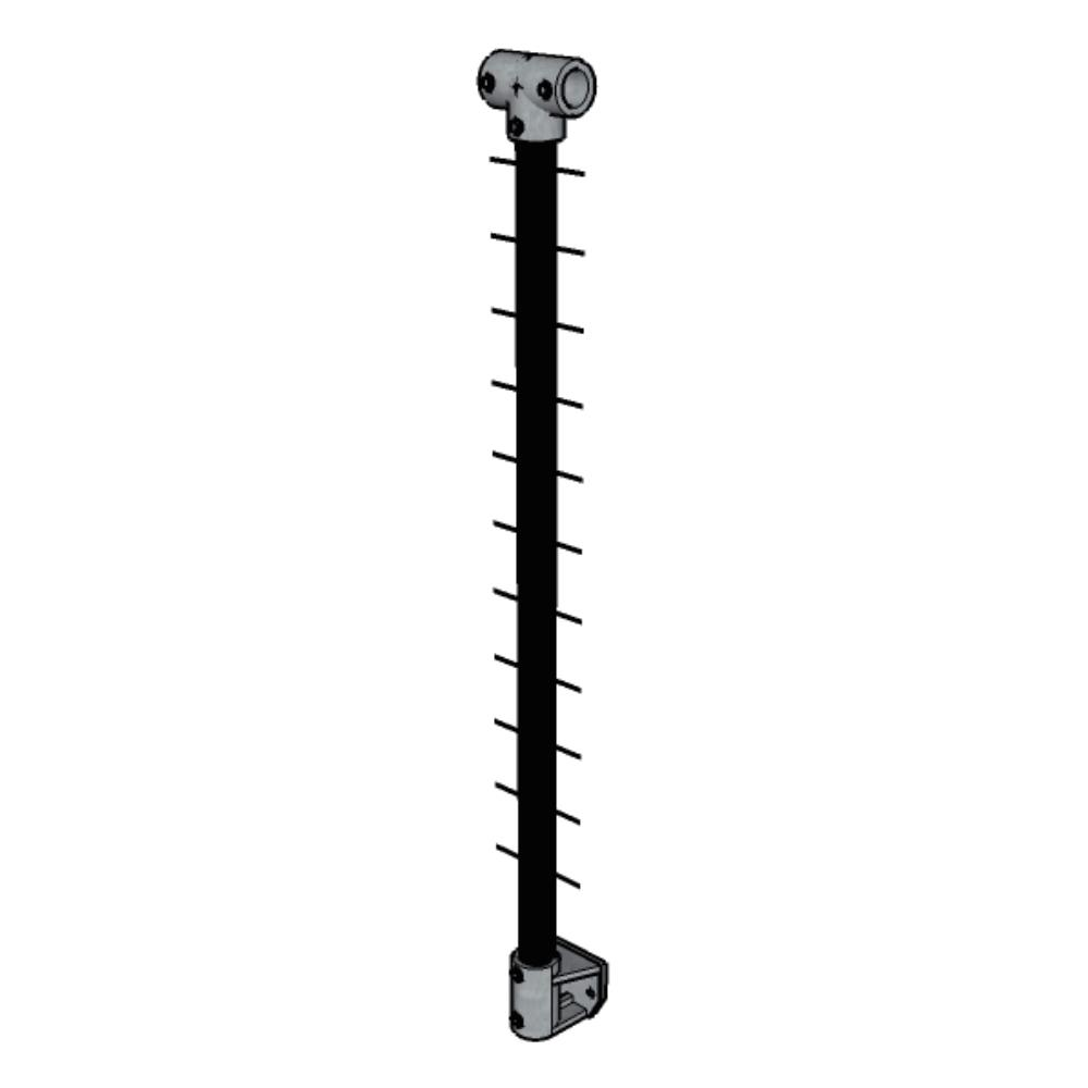 CA114ID/42/W - 42" Fascia Mount Cable Post in Galvanized Steel