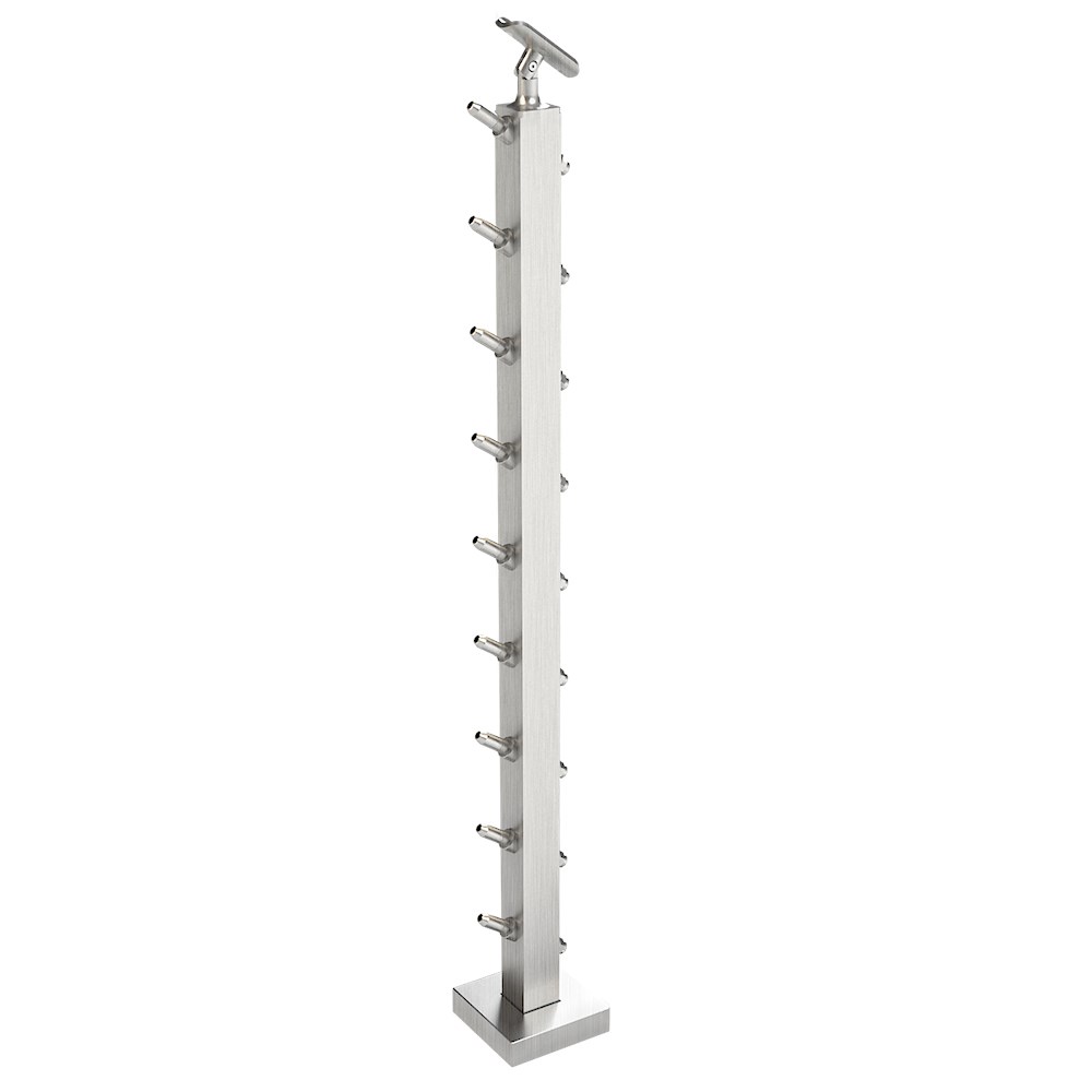 CS161/36/F - C.A.T. Floor Mount 36" Post for 1/8" Cable and 1.67" Round Handrail