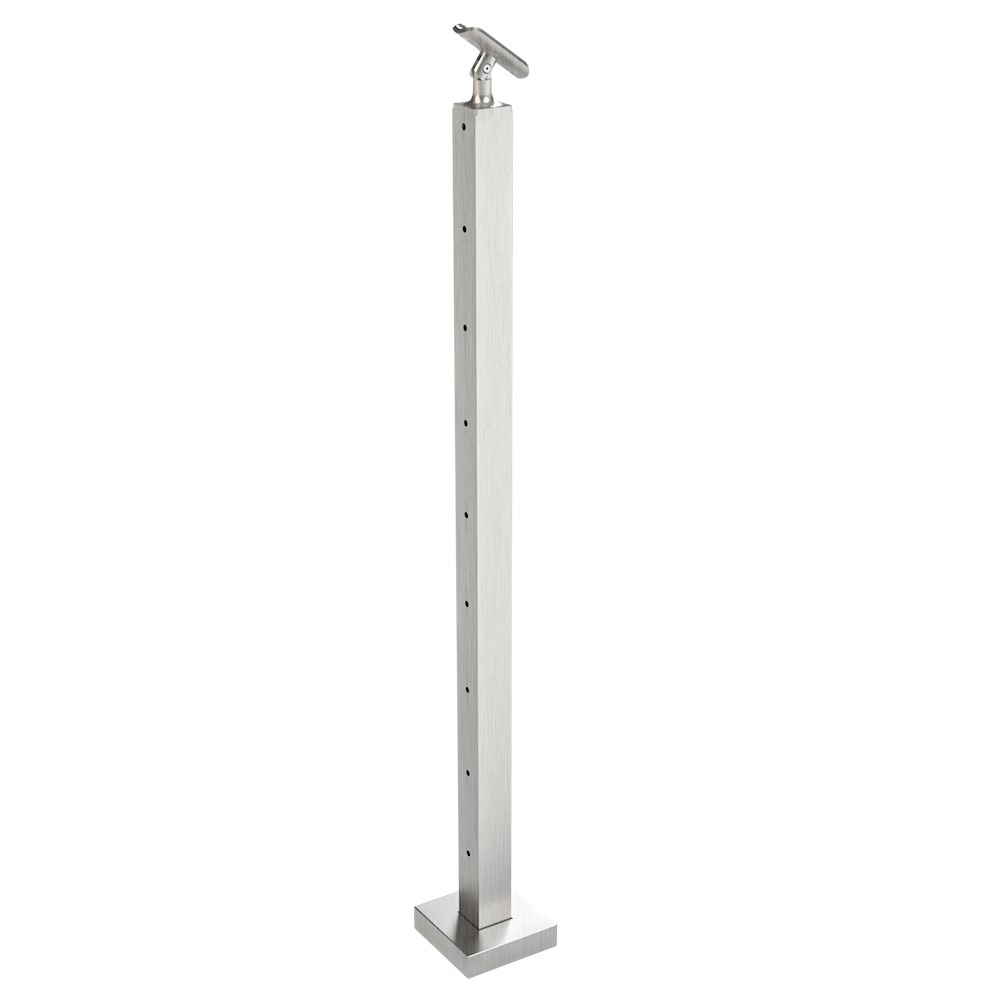 CS161/36/F - C.A.T. Floor Mount 36" Post for 1/8" Cable and 1.67" Round Handrail