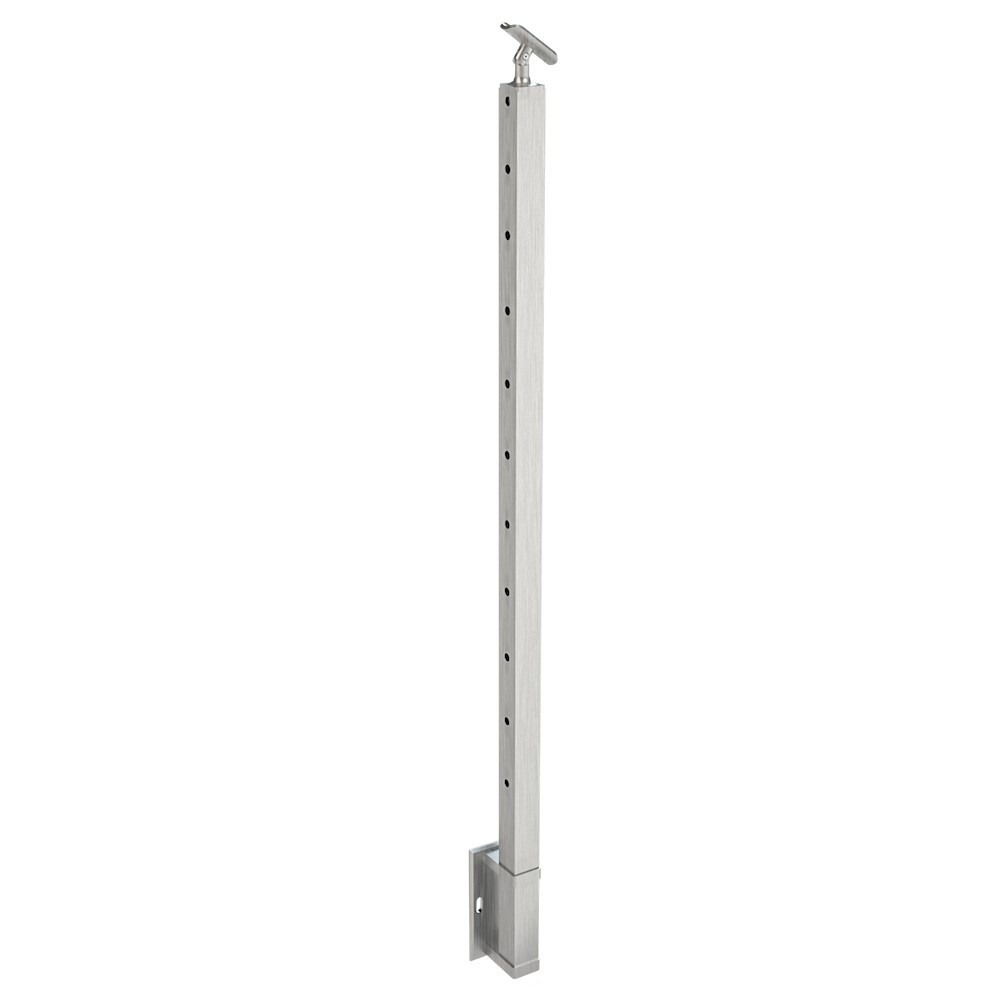 CS161/42/W - C.A.T. Fascia Mount 42" Post for 1/8" Cable and 1.67" Round Handrail