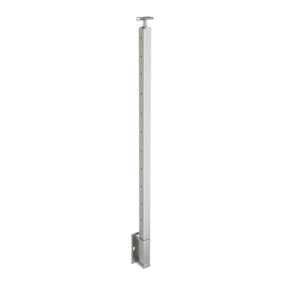 CS161/42/W - C.A.T. Fascia Mount 42" Post for 1/8" Cable and 1.67" Round Handrail