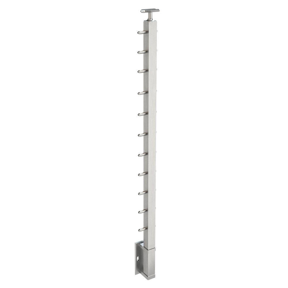 CS161/42/W - C.A.T. Fascia Mount 42" Post for 1/8" Cable and 1.67" Round Handrail