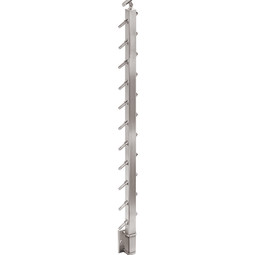 CS161/42/W/F - C.A.T. Fascia Mount 42" Post for 1/8" Cable and Square/Rectangular Handrail