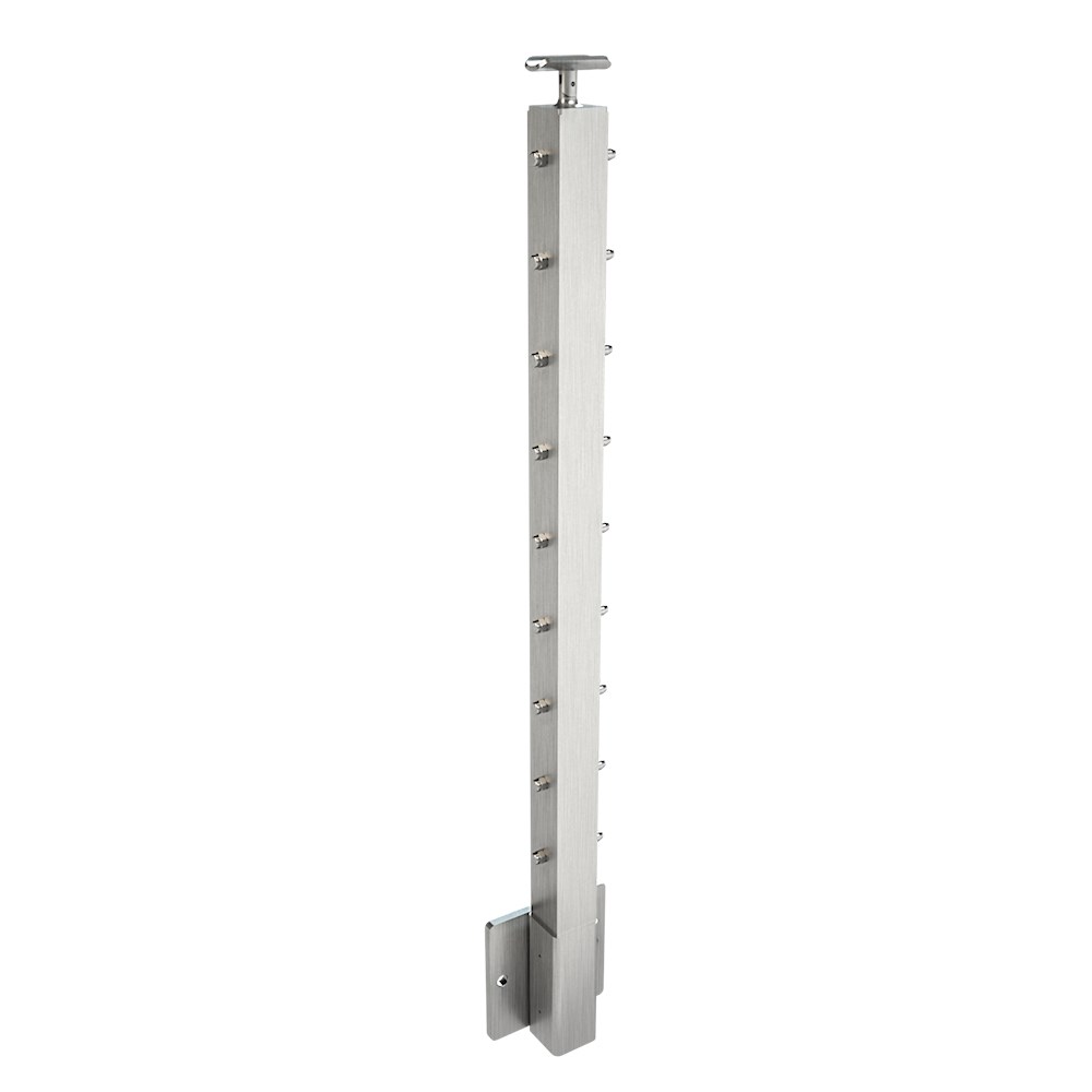 CS162/36/W - C.A.T. 2" Square Fascia Mount 36" Post for 1/8" Cable and 1.67" Round Handrail