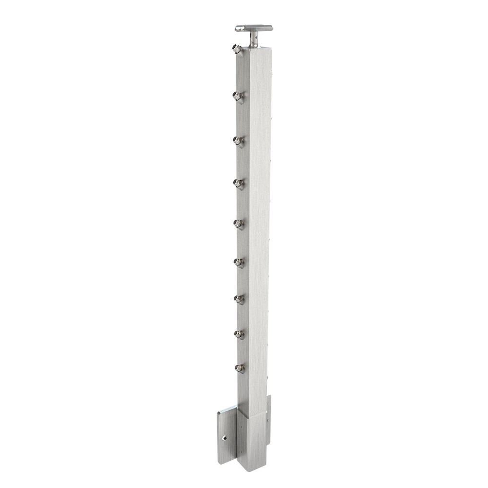 CS162/36/W - C.A.T. 2" Square Fascia Mount 36" Post for 1/8" Cable and 1.67" Round Handrail