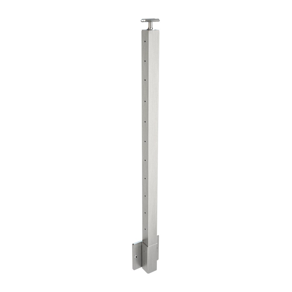 CS162/42/W - C.A.T. 2" Square Fascia Mount 42" Post for 1/8" Cable and 1.67" Round Handrail