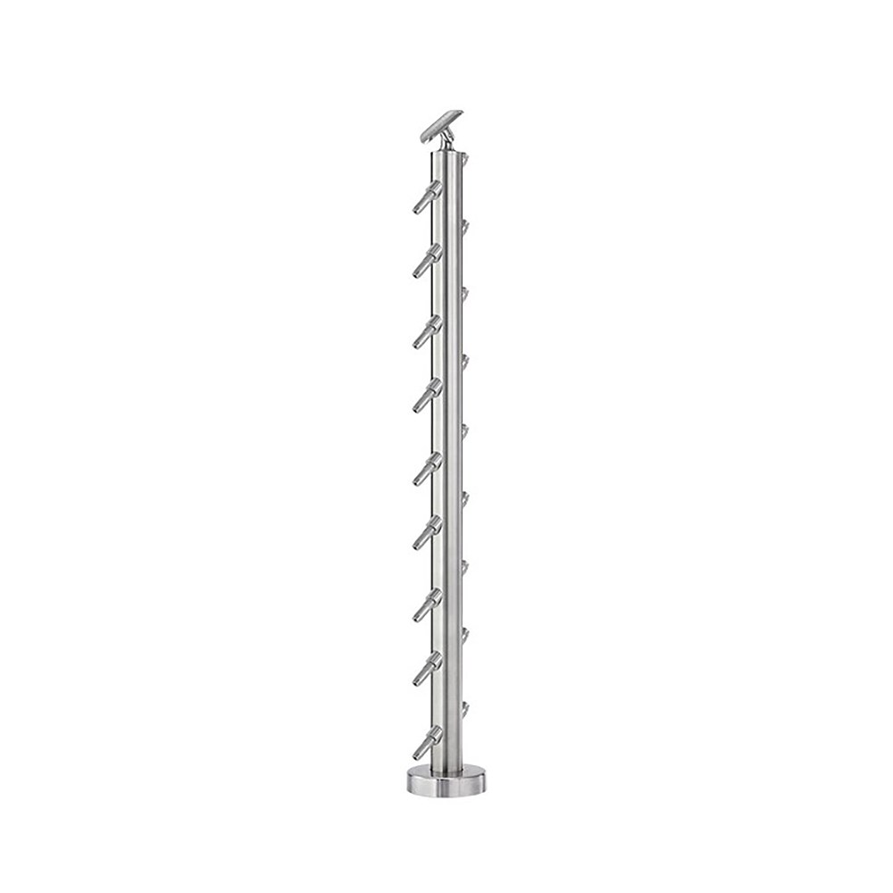 CS424/36/F - Floor Mount 36" Post for 1/8" Cable and 1.67" Round Handrail