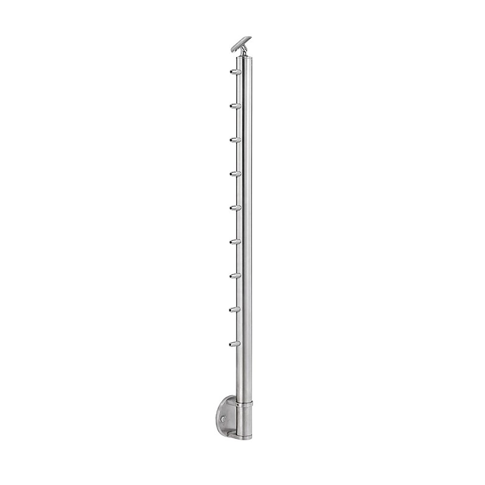 CS424/42/W - Fascia Mount 42" Post for 1/8" Cable and 1.67" Round Handrail