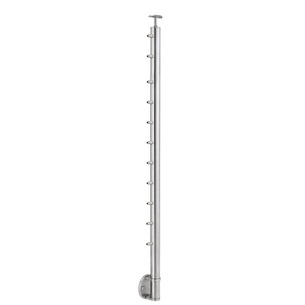 CS424/42/W - Fascia Mount 42" Post for 1/8" Cable and 1.67" Round Handrail