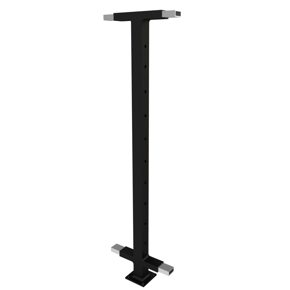 CS508/42/F - 2" Square Floor Mount 42" Post for 1/8" or 3/16" Cable