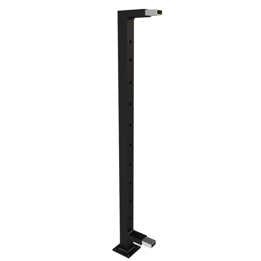 CS508/42/F - 2" Square Floor Mount 42" Post for 1/8" or 3/16" Cable