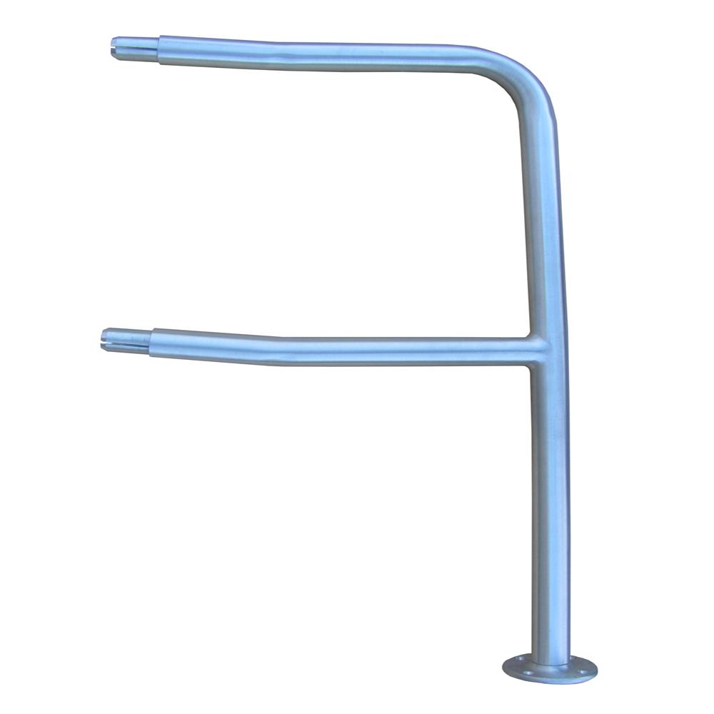 D114IDA - Double Line Pre-Fabricated Brushed Aluminum Welded Posts (For Ramps)