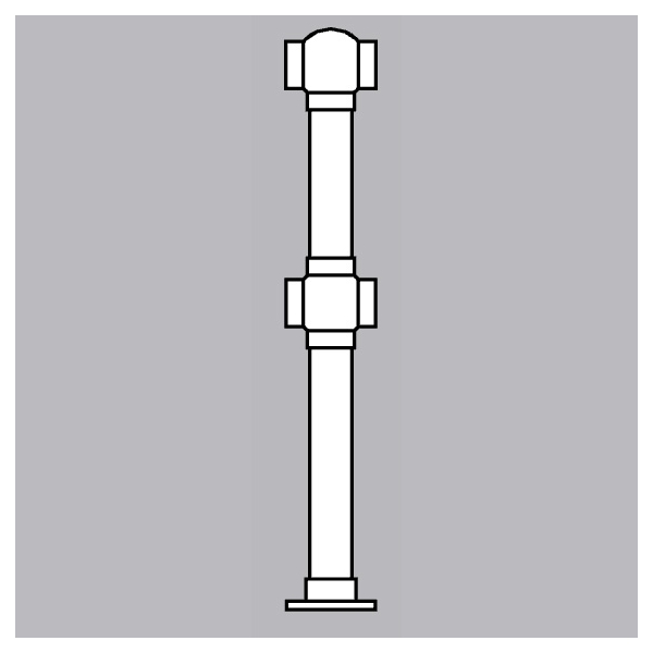 DLBPCEP - Double Line Ball Posts - Center Post