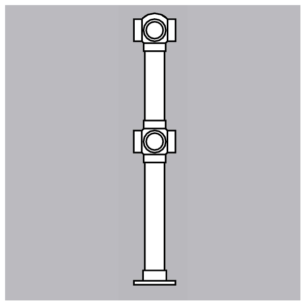 DLBPTP - Double Line Ball Posts - Tee Post