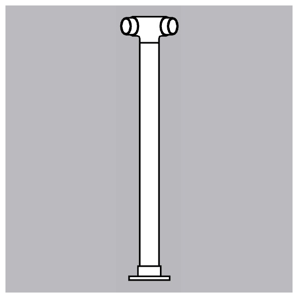 SLBPA - Single Line Ball Posts - 135 Degree Corner Post