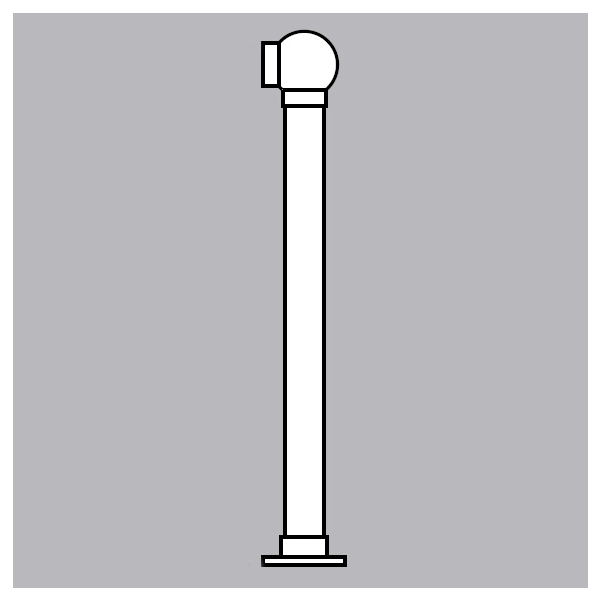 SLBPEP - Single Line Ball Posts - End Post