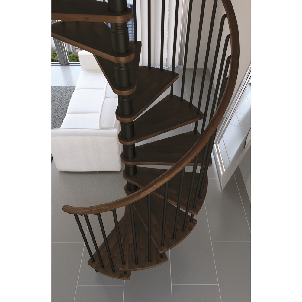 SPSGW-WAL - Spiral Stair Kit - Walnut Wood