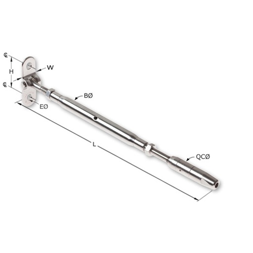 [CR9902] Quick-Connect® Surface Mount Turnbuckle