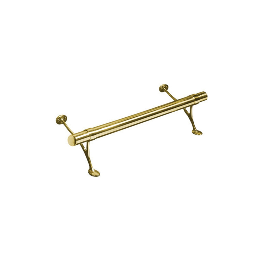 2 FT Solid Brass Bar Foot Rail Kit