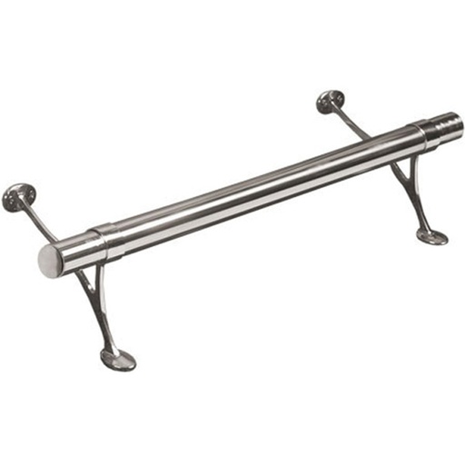 [LB-44-FR1002/2] 2 FT Satin (Brushed) Solid Stainless Steel Bar Foot Rail Kit