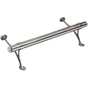 4 FT Satin (Brushed) Solid Stainless Steel Bar Foot Rail Kit