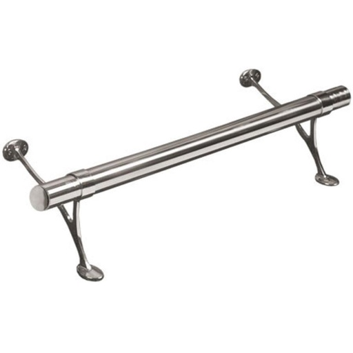 [LB-44-FR1004/2] 4 FT Satin (Brushed) Solid Stainless Steel Bar Foot Rail Kit