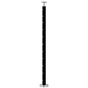 BK-C424/42/F - Floor Mount 42" Post for 1/8" or 3/16" Cable - Flat Black