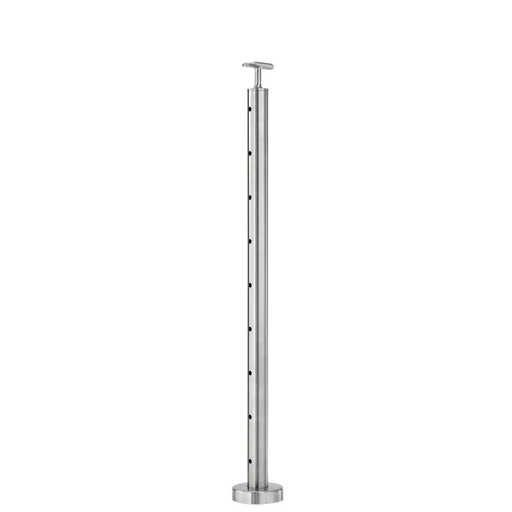 C424/36/F/B - Floor Mount 36" Post for 1/8" or 3/16" Cable